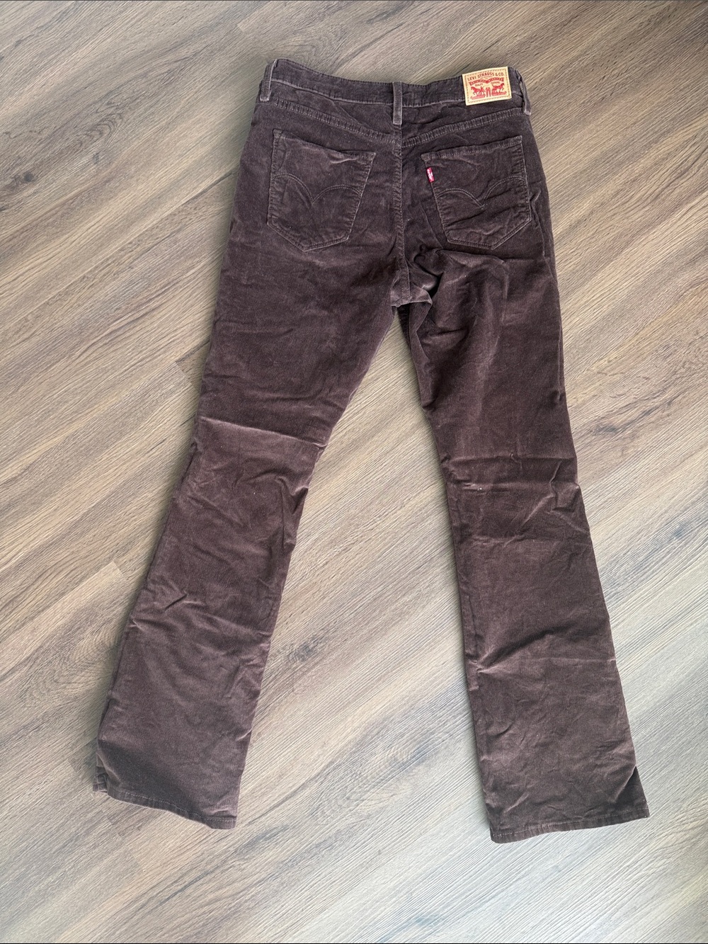 Levi's Women's Dark Brown Corduroy Wide-Leg Jeans